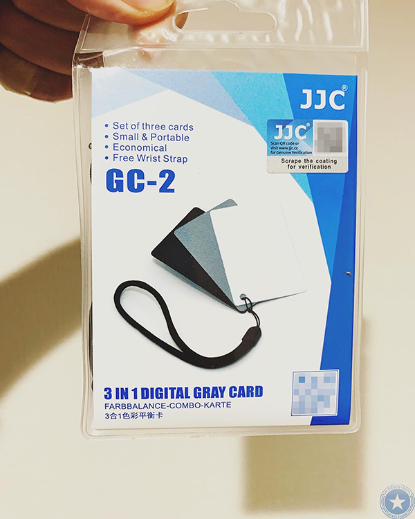 JJC 3-in-1 カメラ用カラーチェッカー グレーカードの写真1枚目