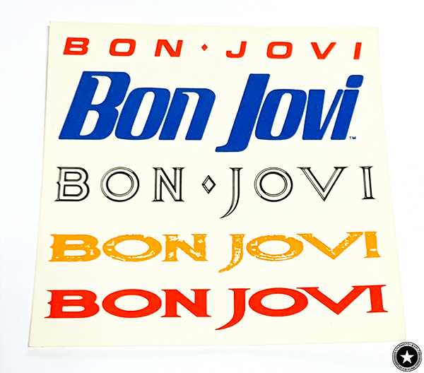 ボン・ジョヴィのロゴ・ステッカーの写真