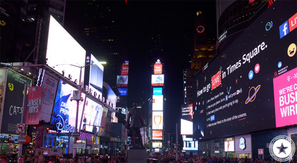 2016年に旅行した時に撮ったタイムズスクエアの写真